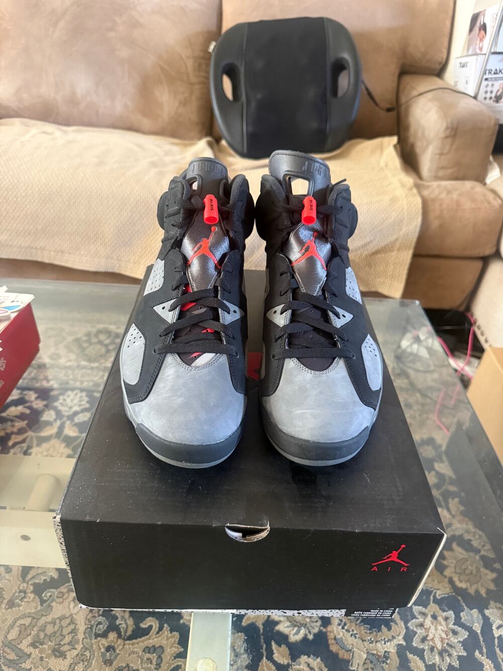 Air Jordan 6 Retro PSG Paris Saint Germain Iron Grey Size 11 OG All